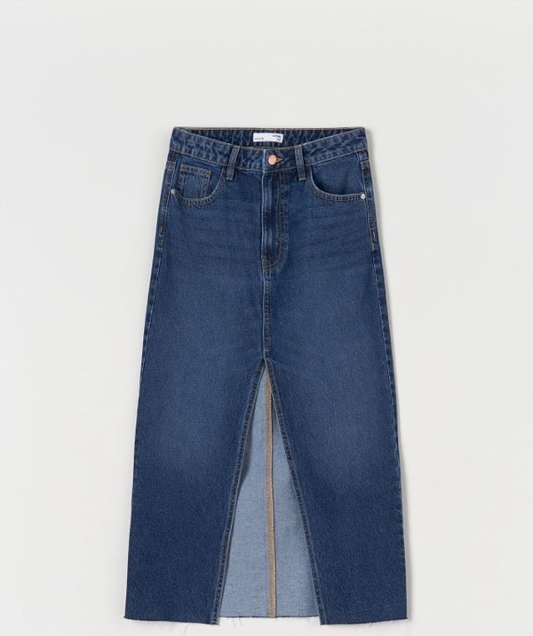 Granatowa spódnica Sinsay z jeansu