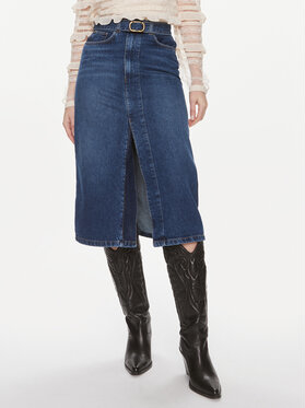 Granatowa spódnica Twinset z jeansu w stylu casual