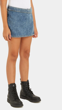 Granatowa spódniczka dziewczęca Calvin Klein z jeansu