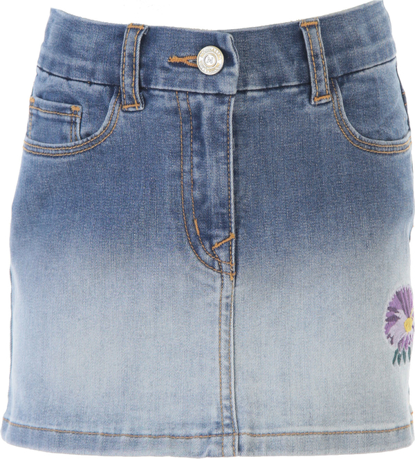 Granatowa spódniczka dziewczęca Monnalisa z jeansu