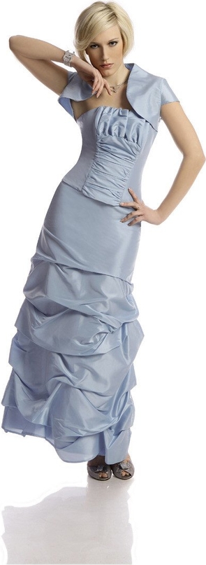 Granatowa sukienka Fokus maxi z krótkim rękawem