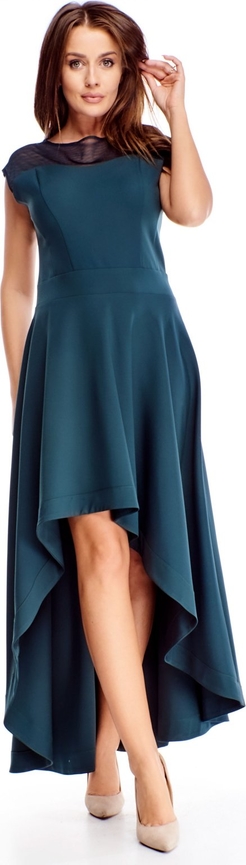 Granatowa sukienka TAGLESS asymetryczna