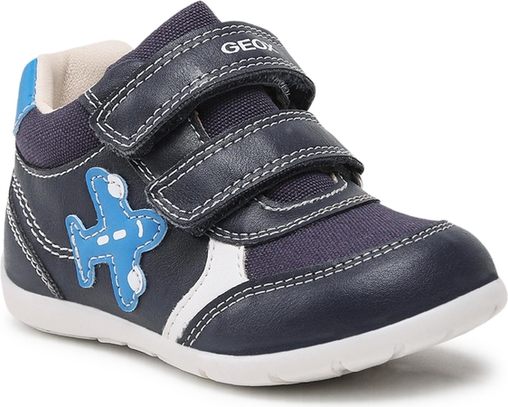 Granatowe buciki niemowlęce Geox na rzepy dla chłopców