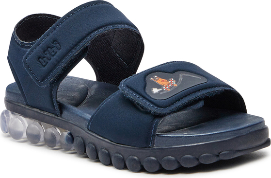 Granatowe buty dziecięce letnie Bibi na rzepy