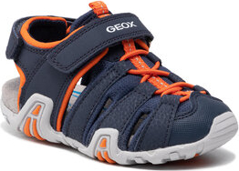 Granatowe buty dziecięce letnie Geox na rzepy