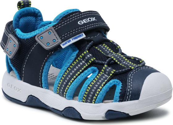 Granatowe buty dziecięce letnie Geox na rzepy dla chłopców