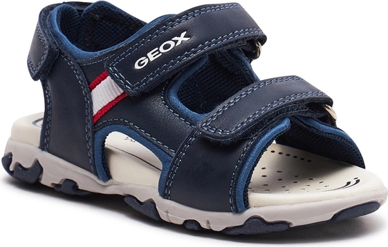 Granatowe buty dziecięce letnie Geox na rzepy dla chłopców