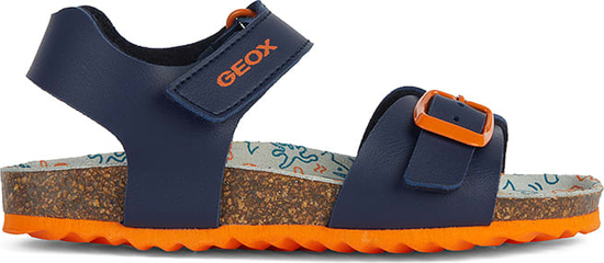 Granatowe buty dziecięce letnie Geox ze skóry
