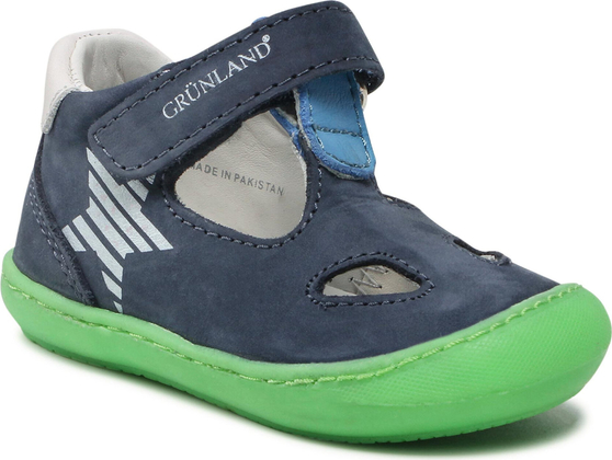 Granatowe buty dziecięce letnie Grünland na rzepy