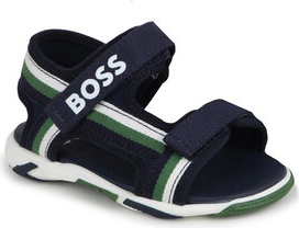 Granatowe buty dziecięce letnie Hugo Boss na rzepy