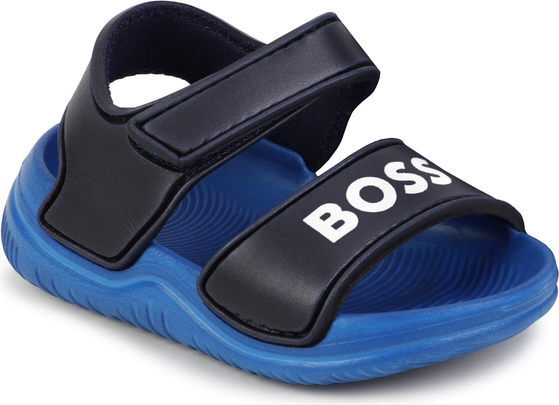 Granatowe buty dziecięce letnie Hugo Boss na rzepy