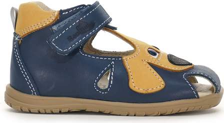 Granatowe buty dziecięce letnie RenBut ze skóry dla chłopców