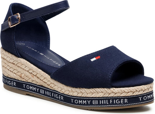 Granatowe buty dziecięce letnie Tommy Hilfiger dla dziewczynek