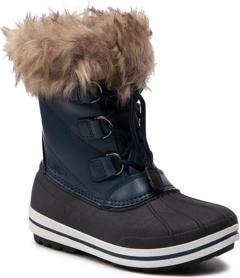 Granatowe buty dziecięce zimowe CMP z polaru