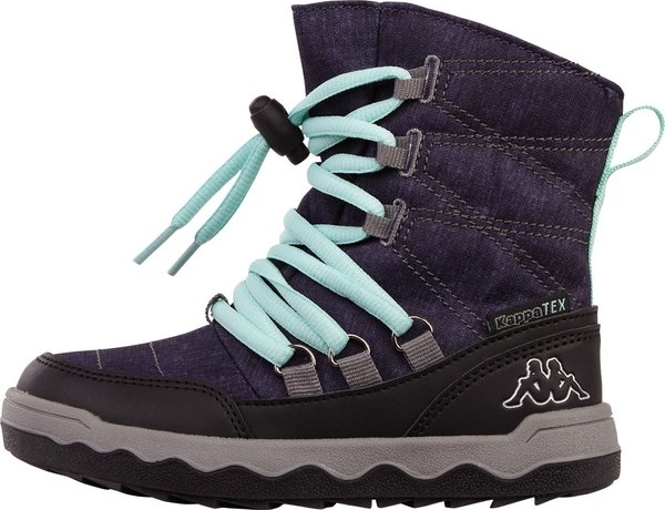 Granatowe buty dziecięce zimowe Kappa sznurowane