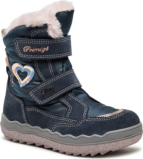 Granatowe buty dziecięce zimowe Primigi z goretexu