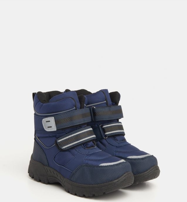 Granatowe buty dziecięce zimowe Sinsay na rzepy