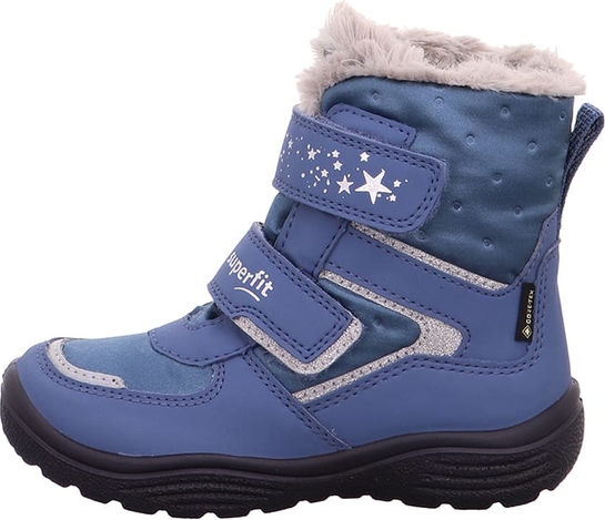 Granatowe buty dziecięce zimowe Superfit na rzepy