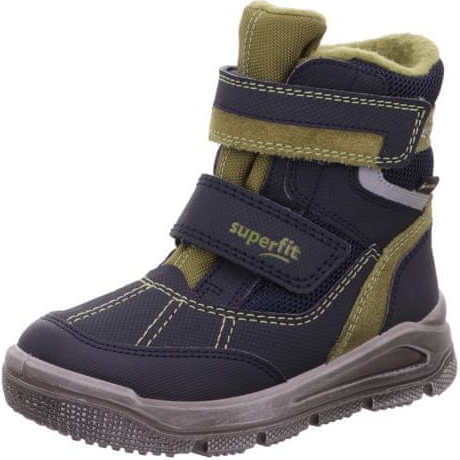 Granatowe buty dziecięce zimowe Superfit z goretexu dla chłopców
