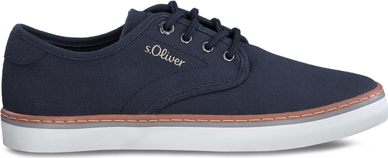 Granatowe buty letnie męskie S.Oliver sznurowane w stylu casual