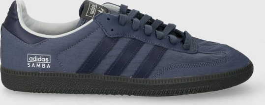 Granatowe buty sportowe Adidas Originals sznurowane w sportowym stylu