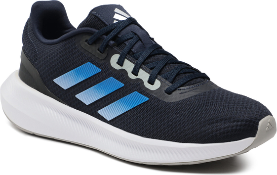 Granatowe buty sportowe Adidas w sportowym stylu sznurowane
