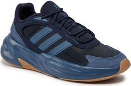 Granatowe buty sportowe Adidas w sportowym stylu sznurowane