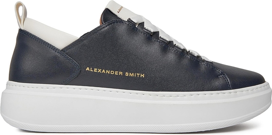 Granatowe buty sportowe Alexander Smith w sportowym stylu sznurowane