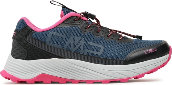 Granatowe buty sportowe CMP z płaską podeszwą w sportowym stylu sznurowane