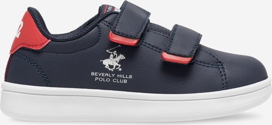 Granatowe buty sportowe dziecięce Beverly Hills Polo Club na rzepy