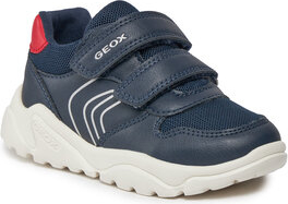 Granatowe buty sportowe dziecięce Geox dla chłopców na rzepy