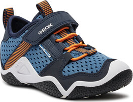 Granatowe buty sportowe dziecięce Geox dla dziewczynek