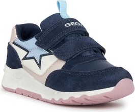 Granatowe buty sportowe dziecięce Geox na rzepy