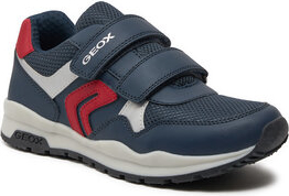 Granatowe buty sportowe dziecięce Geox na rzepy