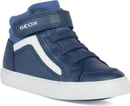 Granatowe buty sportowe dziecięce Geox na rzepy dla chłopców