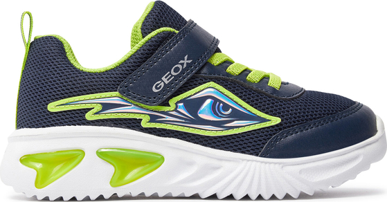 Granatowe buty sportowe dziecięce Geox sznurowane dla chłopców