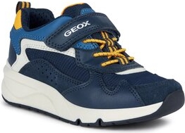 Granatowe buty sportowe dziecięce Geox sznurowane dla chłopców