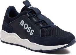 Granatowe buty sportowe dziecięce Hugo Boss sznurowane
