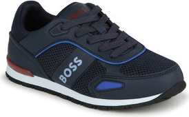 Granatowe buty sportowe dziecięce Hugo Boss sznurowane