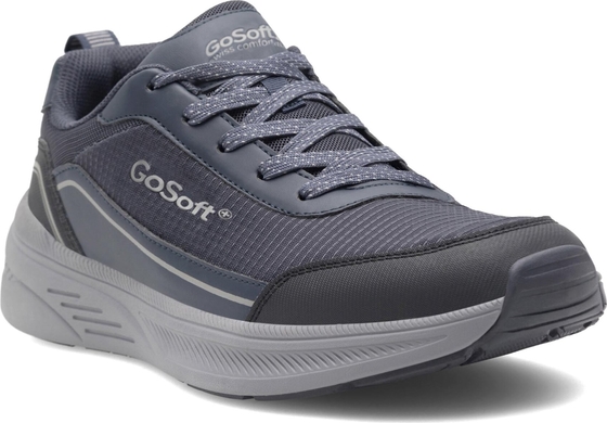 Granatowe buty sportowe Go Soft w sportowym stylu sznurowane