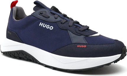 Granatowe buty sportowe Hugo Boss sznurowane z tkaniny
