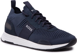 Granatowe buty sportowe Hugo Boss w sportowym stylu sznurowane