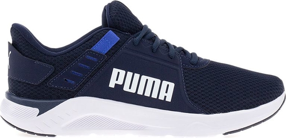 Granatowe buty sportowe Puma w sportowym stylu sznurowane