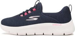 Granatowe buty sportowe Skechers z płaską podeszwą