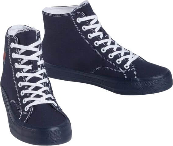 Granatowe buty sportowe Tommy Hilfiger w sportowym stylu sznurowane