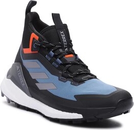 Granatowe buty trekkingowe Adidas z goretexu sznurowane