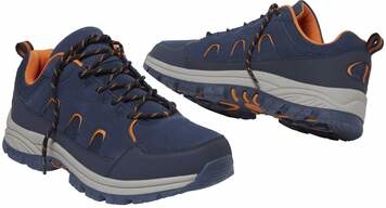 Granatowe buty trekkingowe Atlas For Men sznurowane z zamszu
