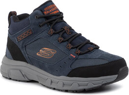 Granatowe buty trekkingowe Skechers sznurowane