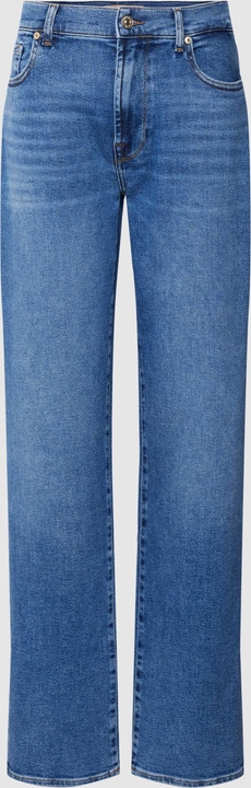 Granatowe jeansy 7 for all mankind z bawełny w stylu casual