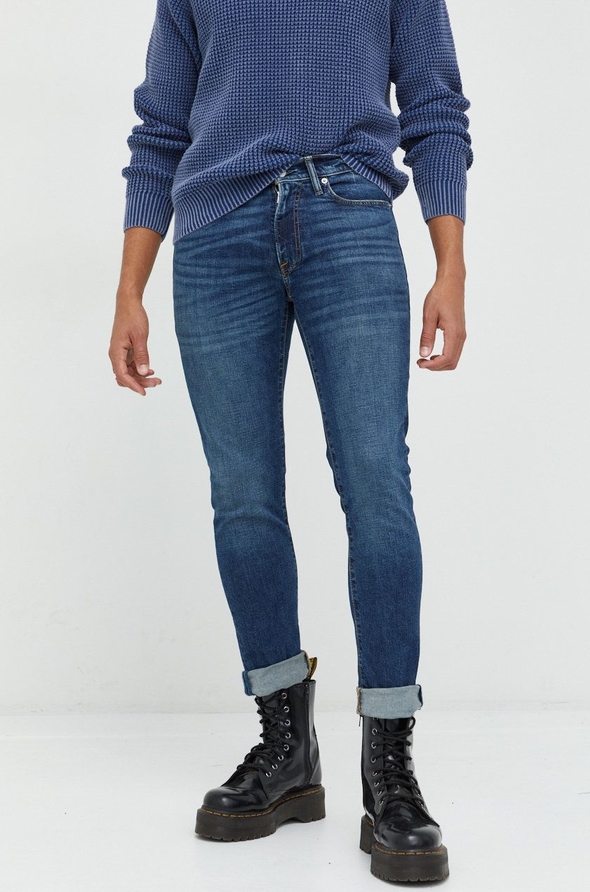 Granatowe jeansy Abercrombie & Fitch w stylu casual